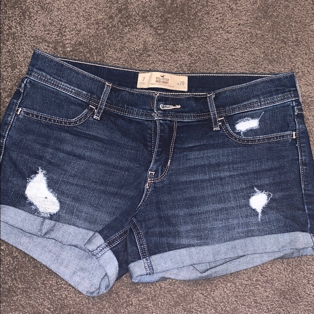 Hollister Dark Wash Jean Shorts